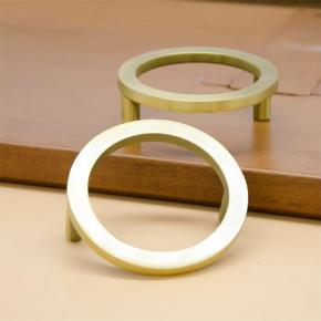 Brushed Gold Round Cabinet Pulls 