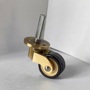 Brass Caster Wheels Rubber Wheel   